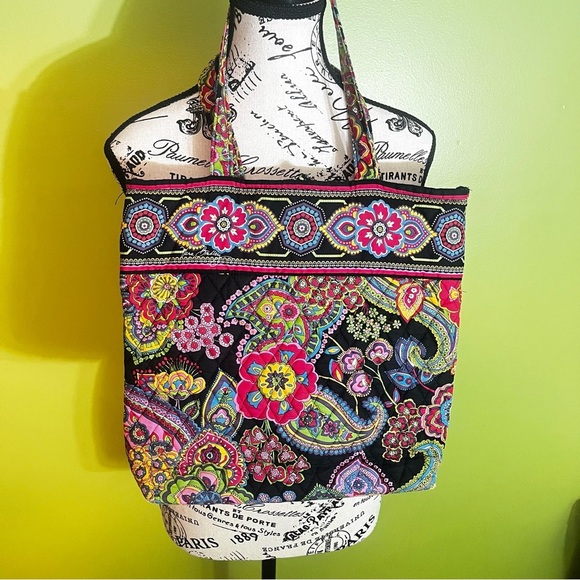 Vera Bradley Symphony in Hue Shoulder Toggle Tote Bag -Multicolor - Picture 3 of 8